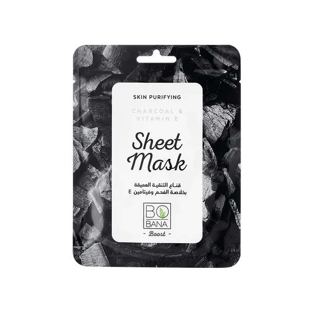 [bobana-sheetmask-charocal] Bobana Skin Charcoal & Vitamin E Sheet Mask
