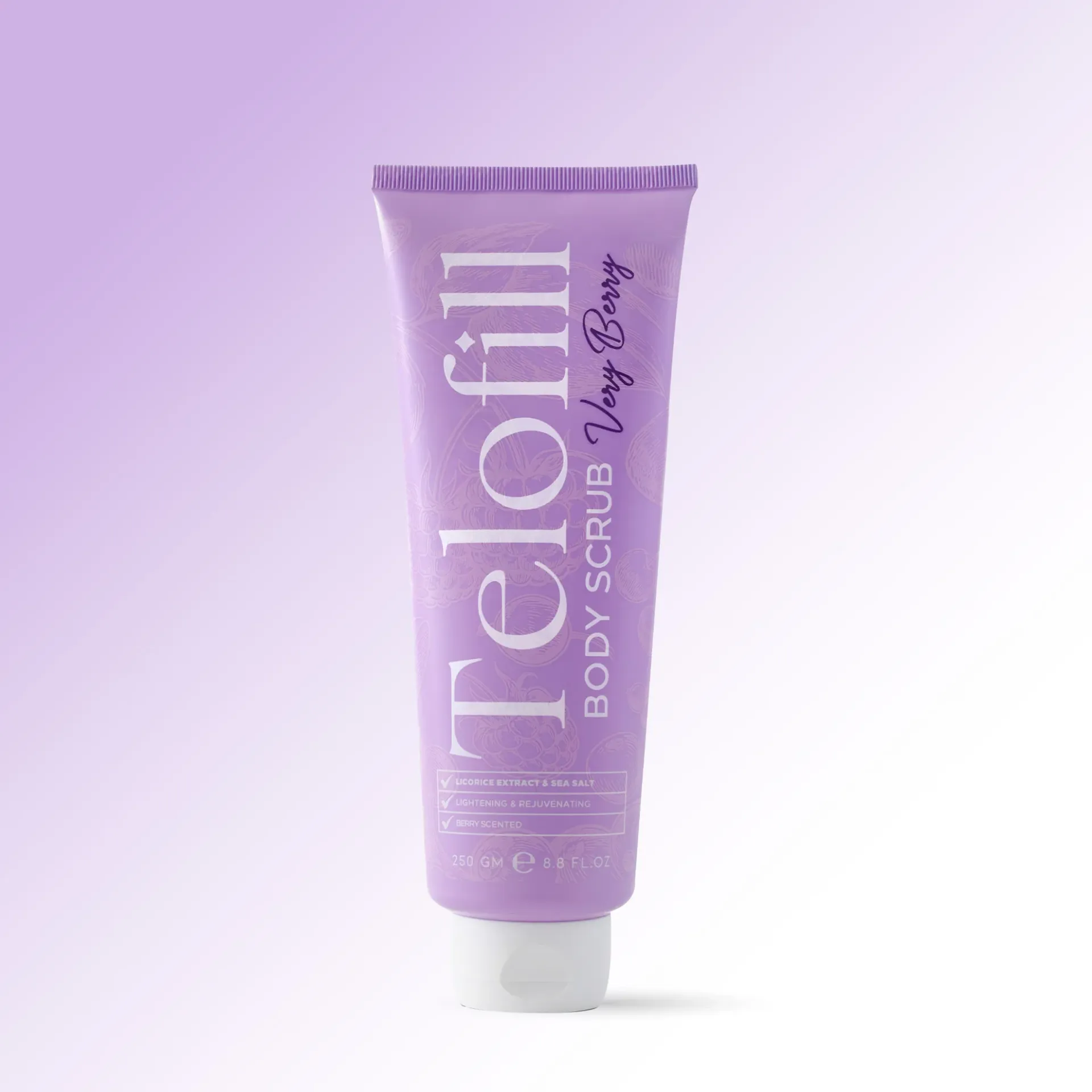 [telofill-scrub-berry250] تيلوفيل سكراب للجسم بالتوت 250 مل