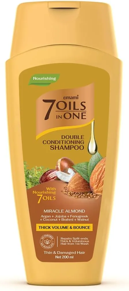 Emami 7 Oils in 1 Double Conditioning Shampoo Miracle Almond