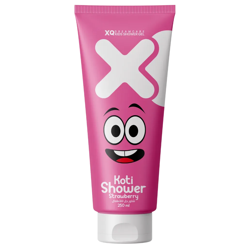[xq-shower-stawberry250] اكس كيو شاور جيل للأطفال – فراولة 250 مل