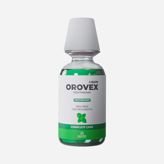 [orovex-wash-mint250] Orovex Liquid Mouth wash pepper mint 250 ML