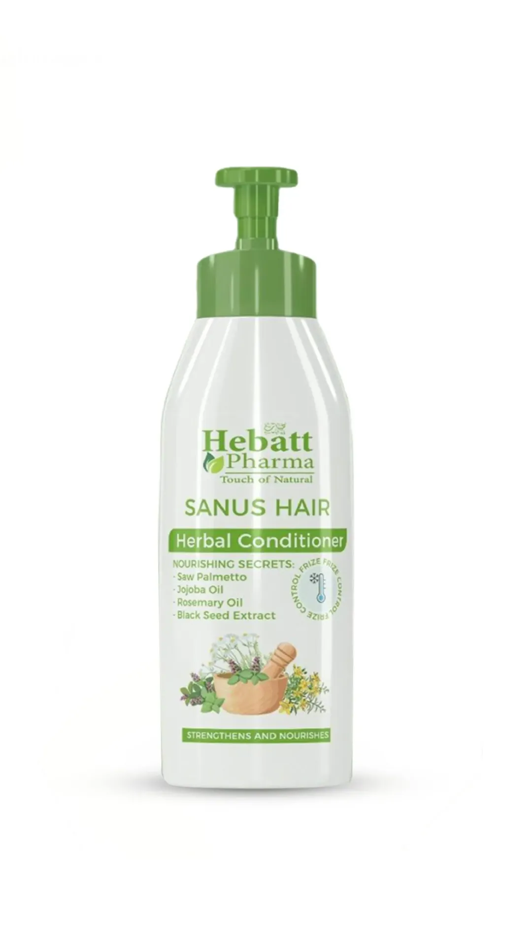 [hebatt-cond-herbal300] Hebatt Sanus Hair Herbal Conditioner 300 ML