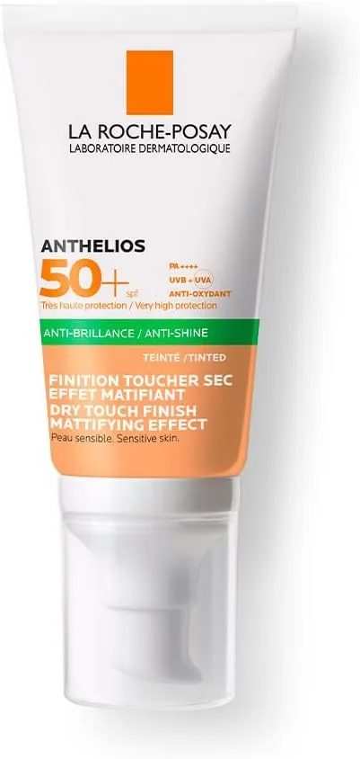 [laroch-sunscreen-tinted50] لاروش بوزيه كريم جل ملون أنثيليوس يو في مون للتحكم في الزيت بعامل حماية +50* (50 مل)