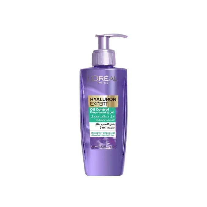 [loreal-cleans-hyaluron200] لوريال باريس هيالورون إكسبرت غسول جل للتحكم العميق في الزيوت 200 مل