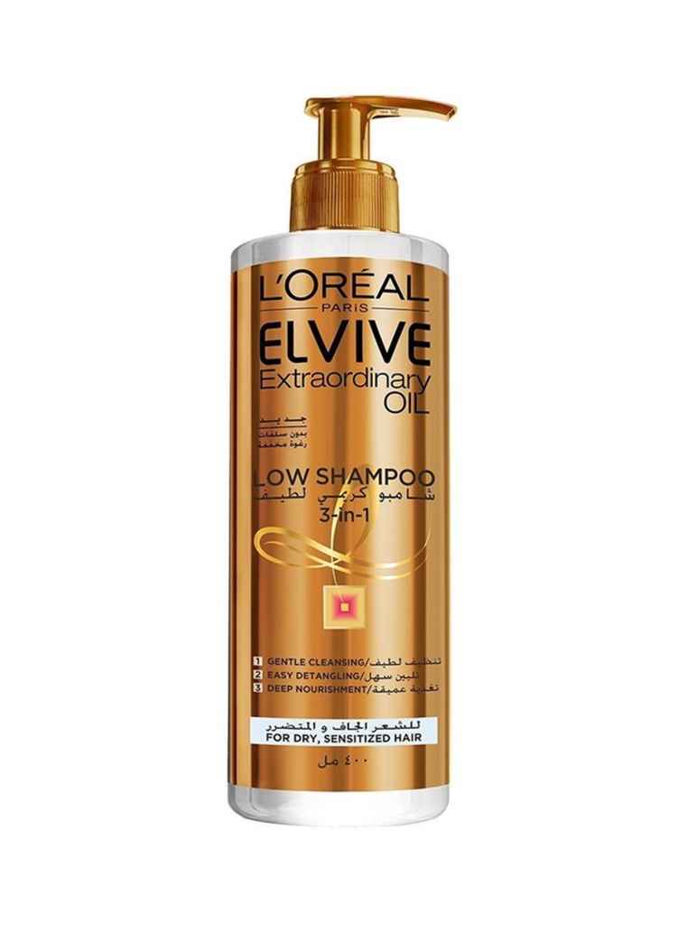 [loreal-sh-oillow400] لوريال باريس إلفيف 3 في 1 شامبو زيت خفيف استثنائي 400 مل