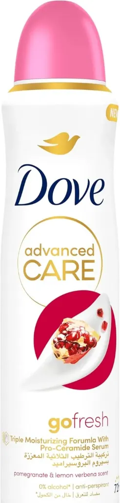 [dove-spray-pomegranate150] دوف بخاخ مزيل العرق للعناية المتقدمة بالرمان مع سيروم برو سيراميد 150 مل