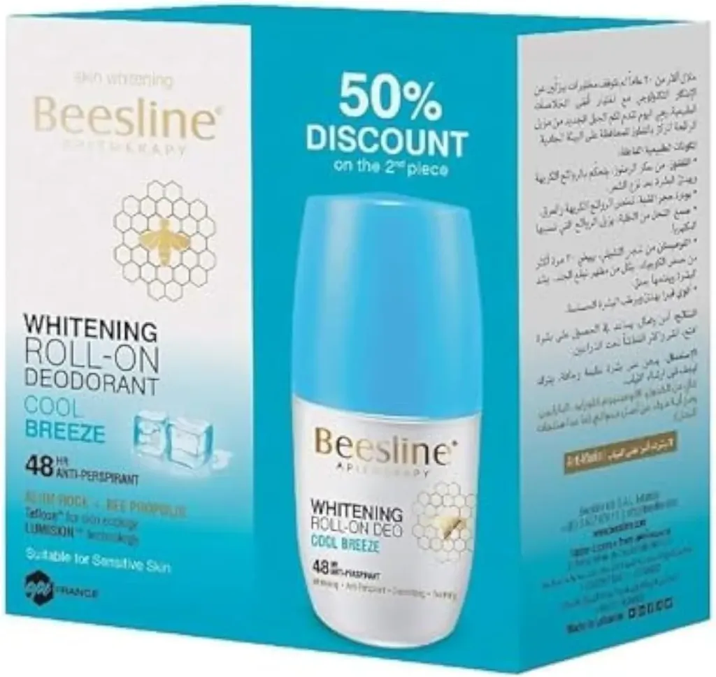 Beesline Whitening Roll-On 48h Super Dry Cool Breeze  50 ML 1+1 Promo Pack