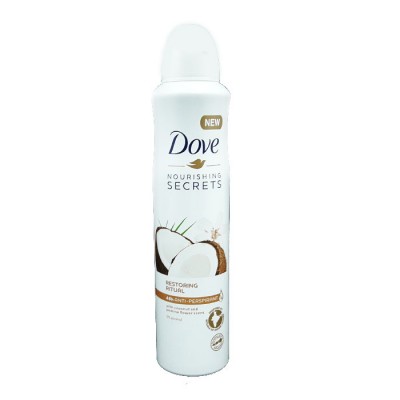 [dove-deodorant-coconut250] Dove Nourishing Secrets Coconut & Jasmine Antiperspirant Deo 250 ML