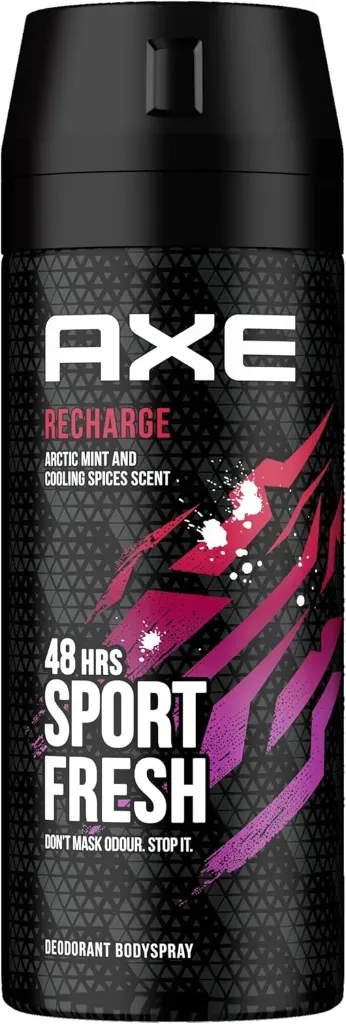 [axe-spray-recharge150] أكس بخاخ الجسم للرجال برائحة النعناع المطحون وإكليل الجبل 150 مل