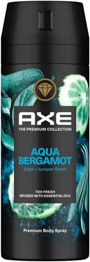 Axe Body Spray for Men 72H Aqua Bergamot with Sage & Juniper 150 ML