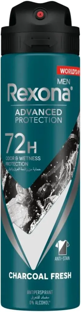 Rexona Men Advanced Protection 72H+ Clear Antiperspirant Spray Charcoal 150 ML