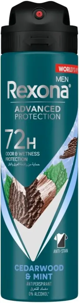 Rexona Men Advanced Protection 72H+ Clear Antiperspirant Spray Cedarwood & Mint 150 ML