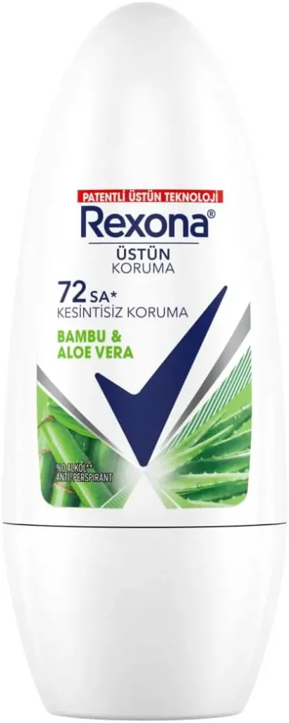 [rexona-roll-bamboo50] ريكسونا للنساء حماية متطورة +72 ساعة رول أون مضاد للتعرق شفاف برائحة الخيزران والصبار 50 مل