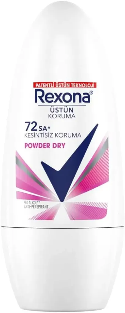 [rexona-roll-powder50] ريكسونا للنساء حماية متطورة +72 ساعة رول أون مضاد للتعرق شفاف بودرة جافة 50 مل