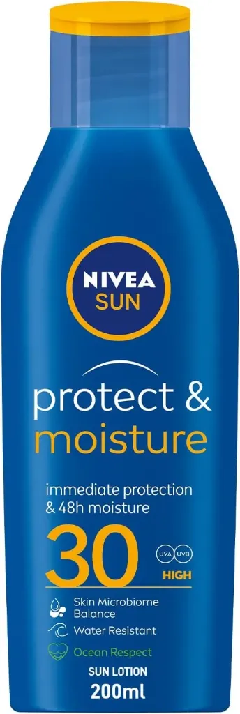 [nivea-sunscreen-lotion200] Nivea Sun Lotion uva & uvb Protection Protect & Moisture SPF +30 (200 ML)