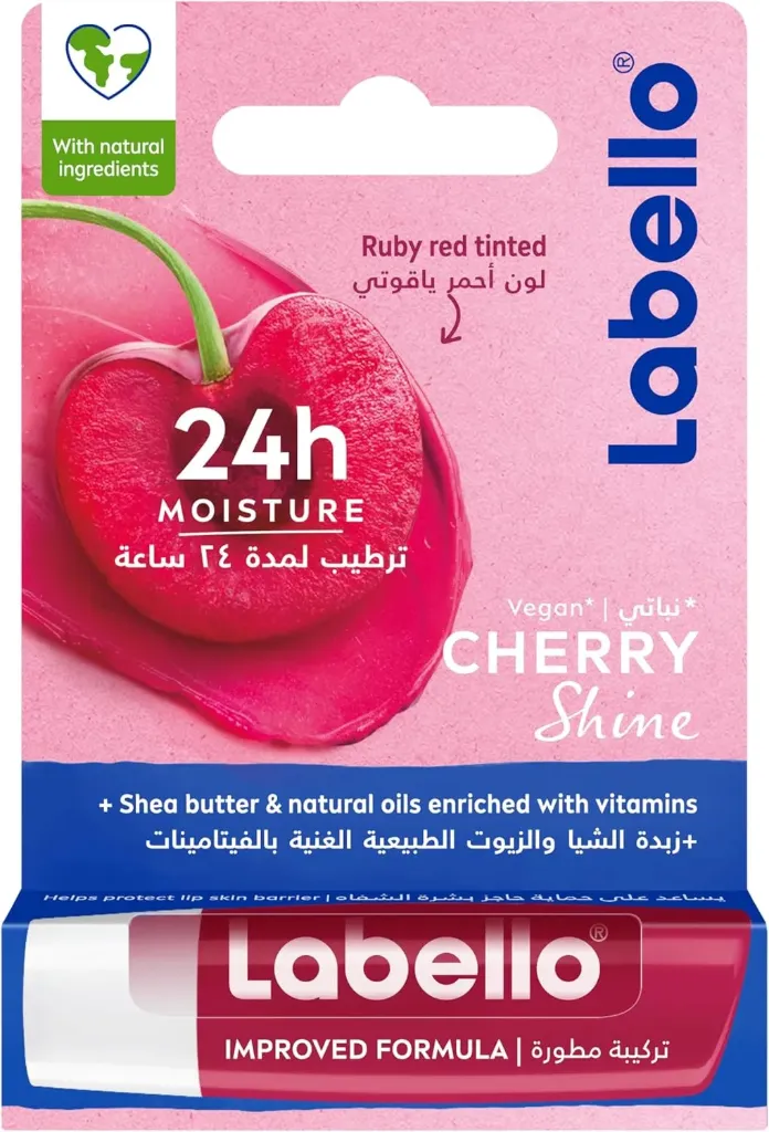 [nivea-lip-cherry5] نيڤيا لابيلو مرطب شفاه بنكهة الكرز اللامع 4.8 جم