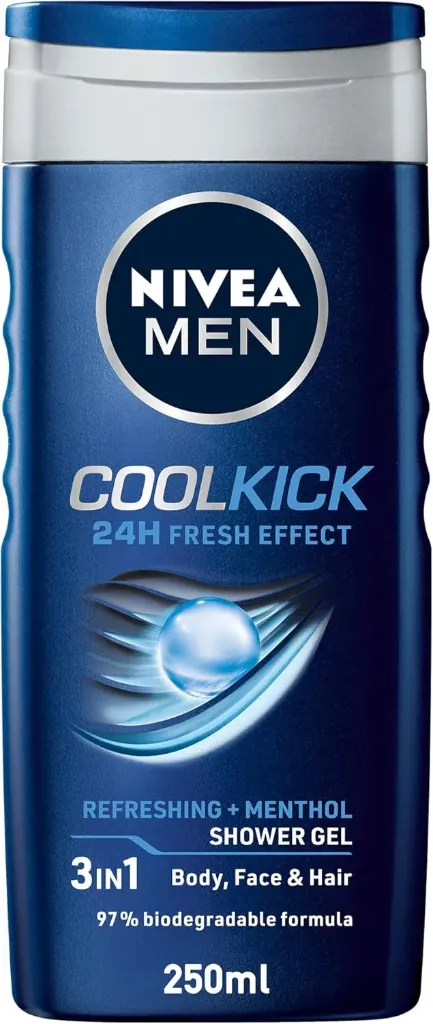 [nivea-shower-kick250] Nivea Men Shower Gel Cool Kick 250 ML