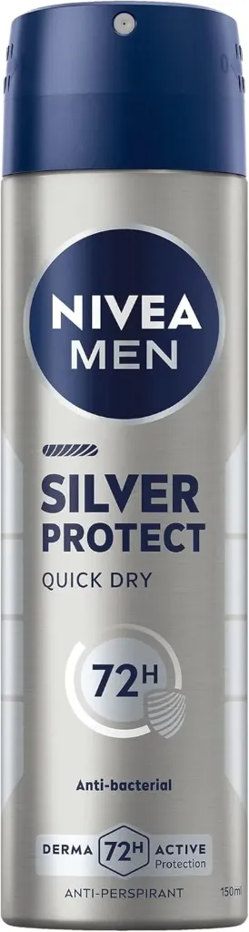 [nivea-spray-silver150] نيڤيا بخاخ مضاد التعرق للرجال سيلفر بروتكت 150 مل