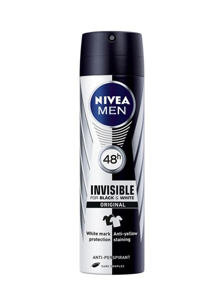 [nivea-spray-invisible150] Nivea Men Black & White Invisible Antiperspirant Spray 150 ML