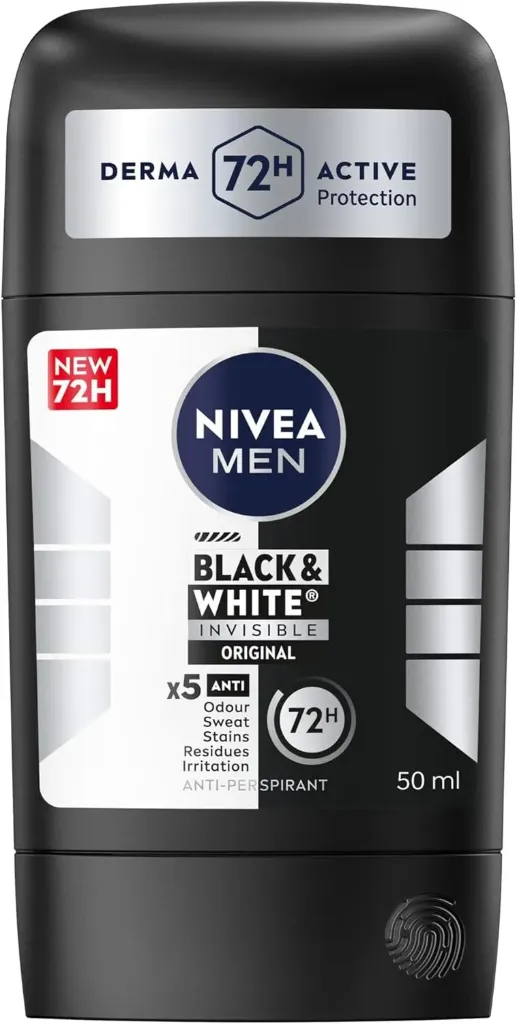 [nivea-stick-invisible50] نيڤيا ستيك مضاد التعرق للرجال بلاك آند وايت غير مرئي 50 مل