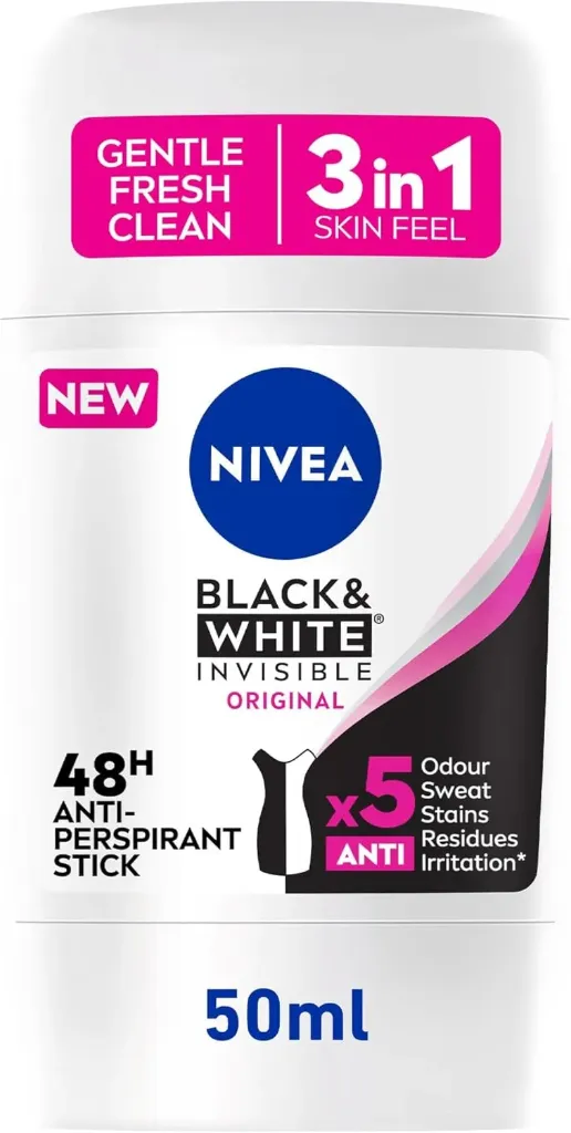 [nivea-stick-womeninvisible50] نيڤيا ستيك مضاد التعرق للنساء بلاك آند وايت غير مرئي 50 مل