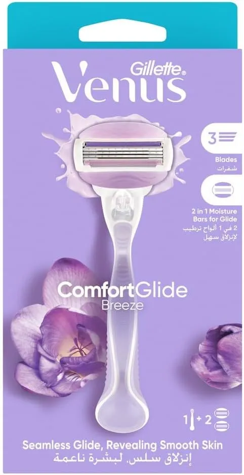 [gillette-razor-breez2] جيليت فينوس كومفورت جلايد بريز ماكينة حلاقة + رأسين