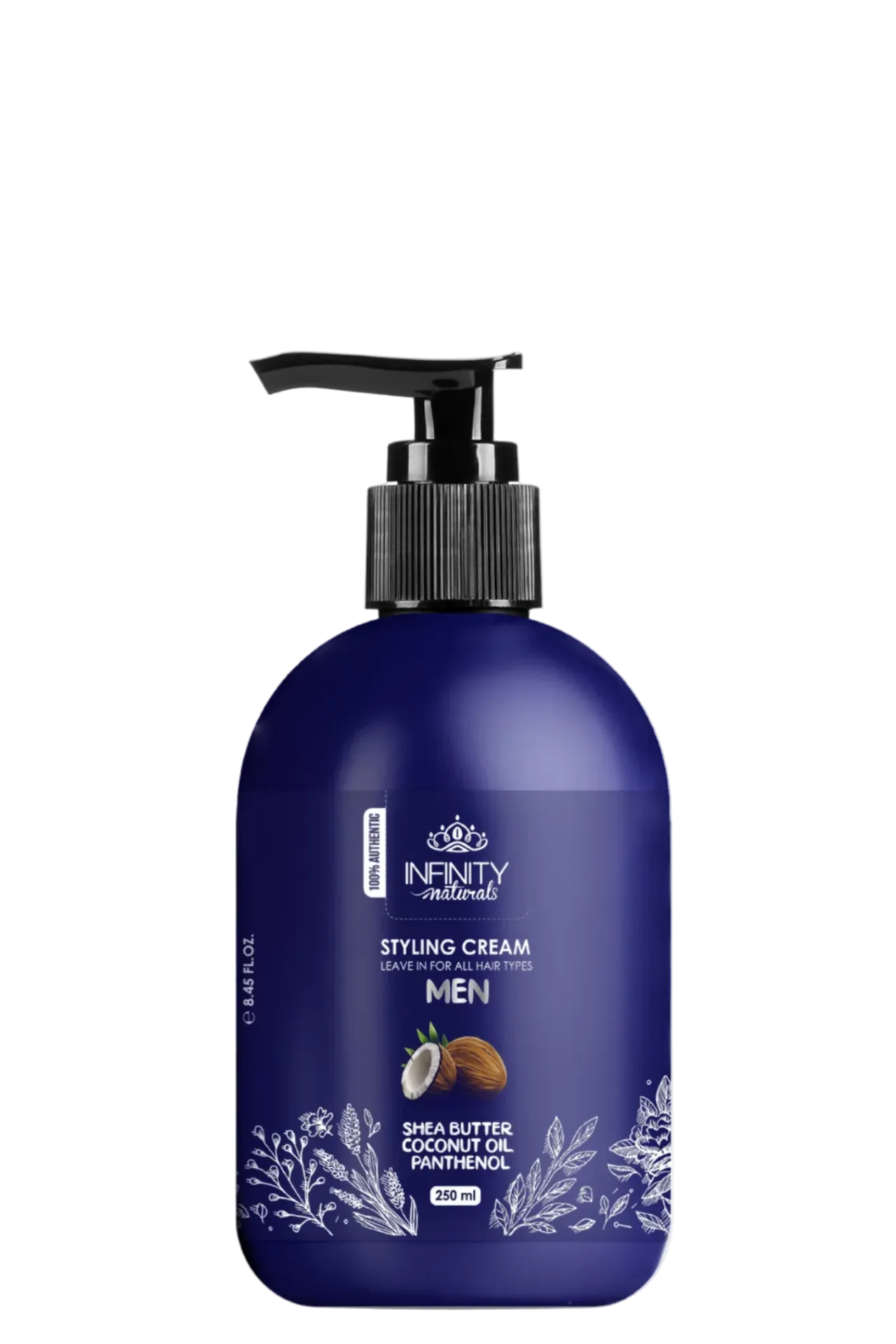 [infinity-cream-hair250] إنفينيتي ناتشورالز كريم تصفيف الشعر يُترك على الشعر مناسب لجميع أنواع الشعر للرجال 250 مل