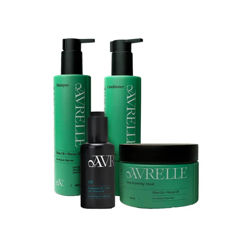 [avrelle-routine-grow] المجموعة المتكاملة لتعزيز النمو بزيت الزيتون وزيت الجرجير