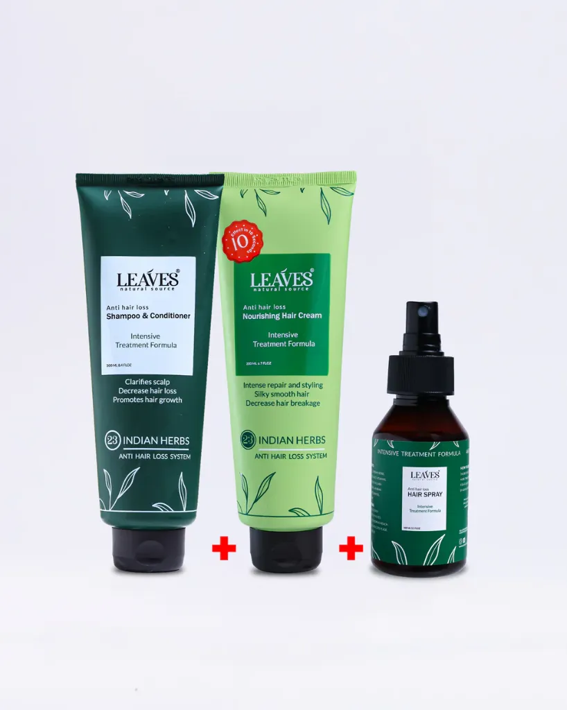 [leaves-routine-dry] روتين شامل لعلاج التساقط والهيشان وترطيب الشعر
