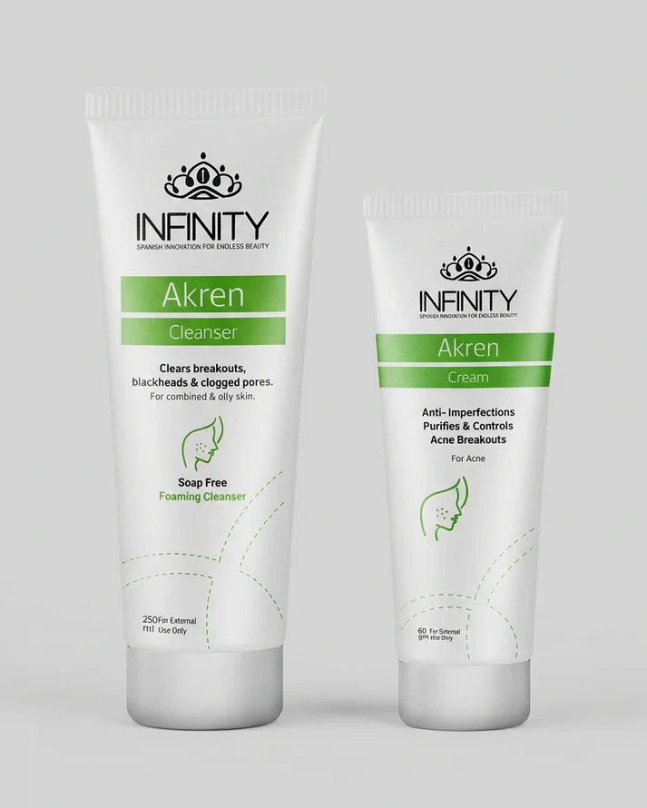 [infinity-routine-arken] Infinity Akren Anti-Acne Duo ( Cleanser + Cream)