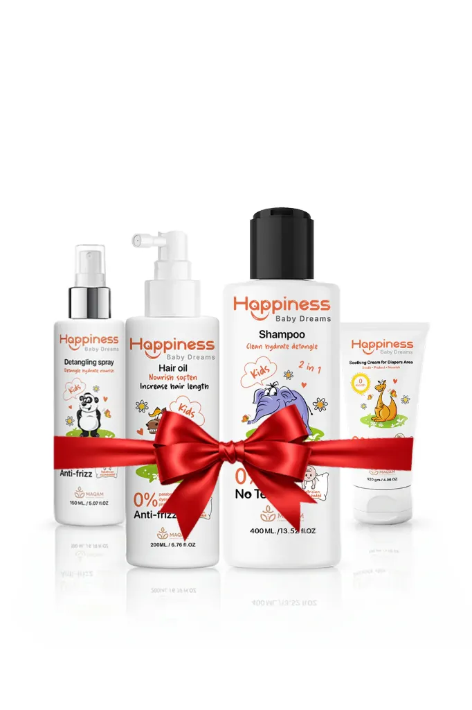 [happiness-routine-babies] هابينس مجموعة العناية بالشعر والبشرة للأطفال 