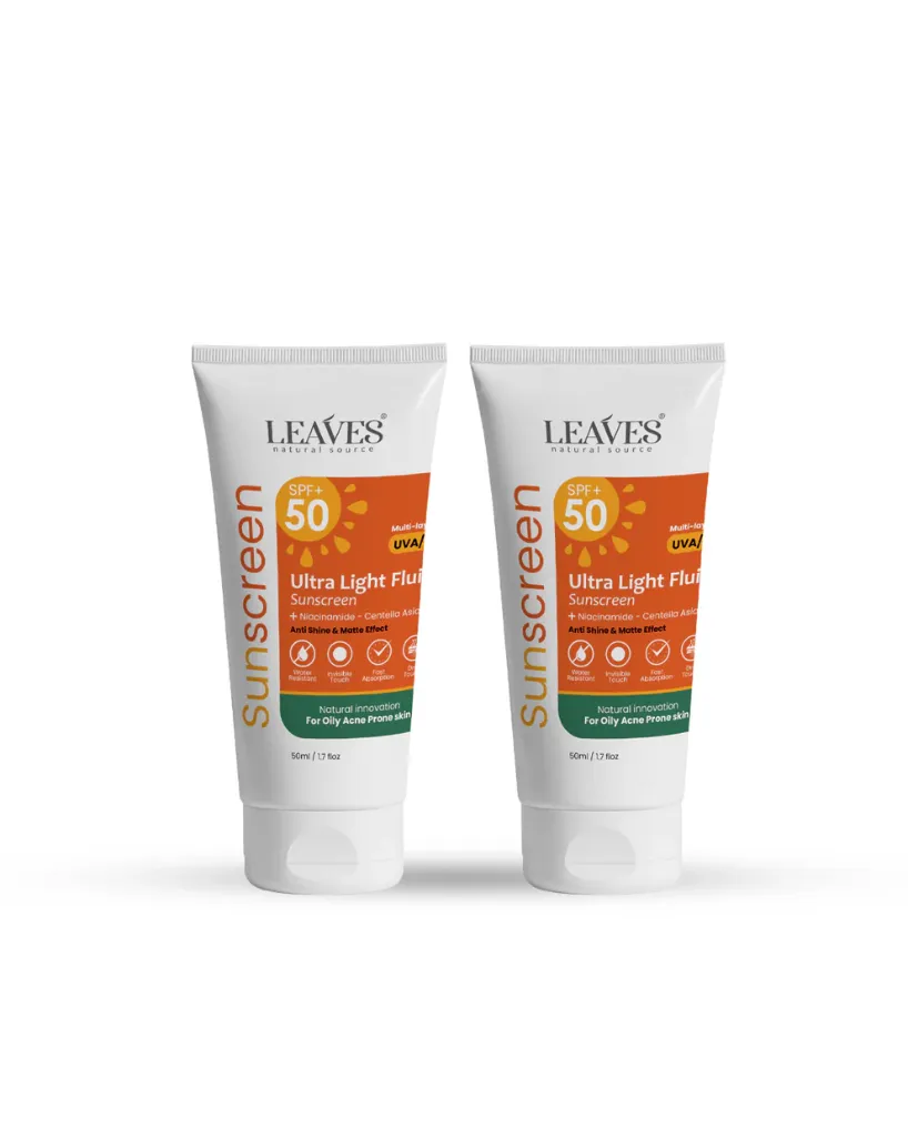 [leaves-sunscreen-routine2] ليفيز روتين الحماية اليومية للبشرة الدهنية