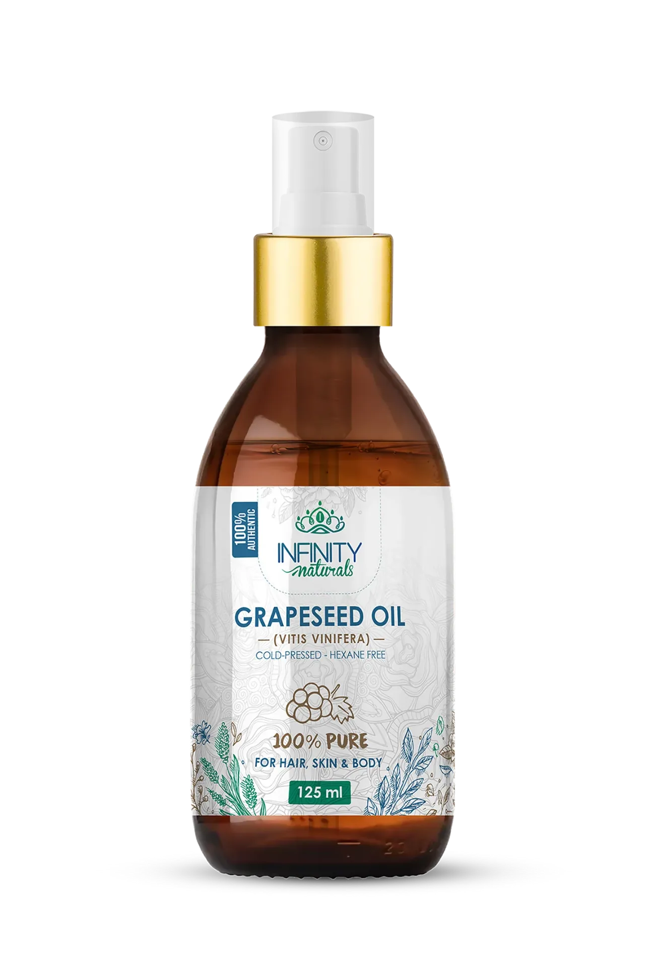 [Infinity-oil-Grapeseed125] Infinity Grapeseed Oil 125 ML