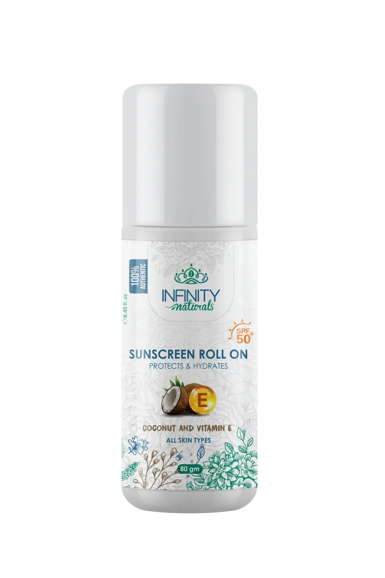 [Infinity-Sunscreen-roll80] انفينيتي واقي من الشمس رول اون +50 ( 80 جم )