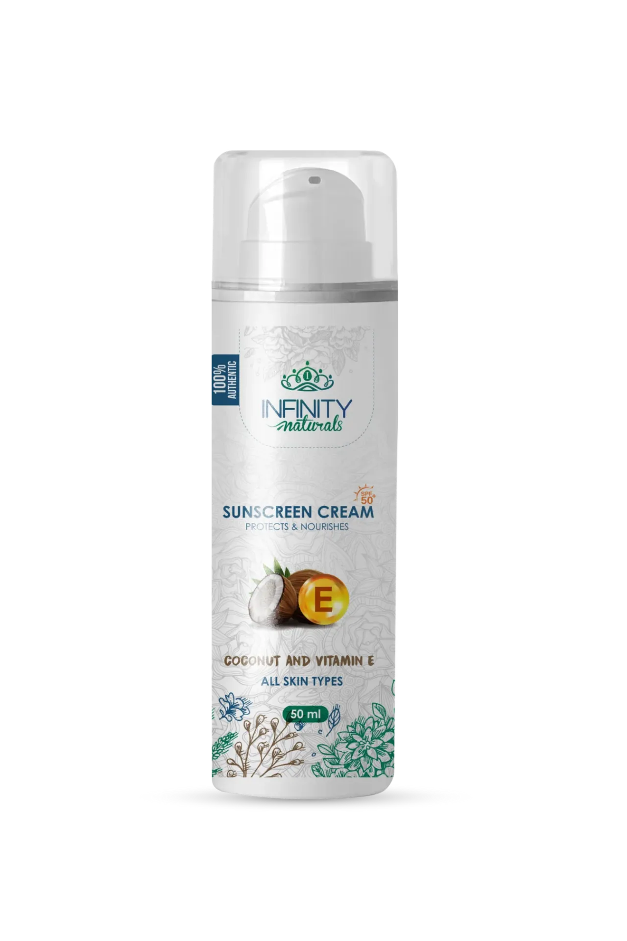 [Infinity-Sunscreen-cream50] إنفينيتي كريم واقي من الشمس بعامل حماية 50+ (50 مل)
