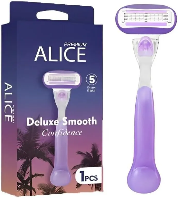 [alice-razor-delouxe5] اليس بريميوم شفرات حلاقة للنساء برأس محوري 1 قطعة