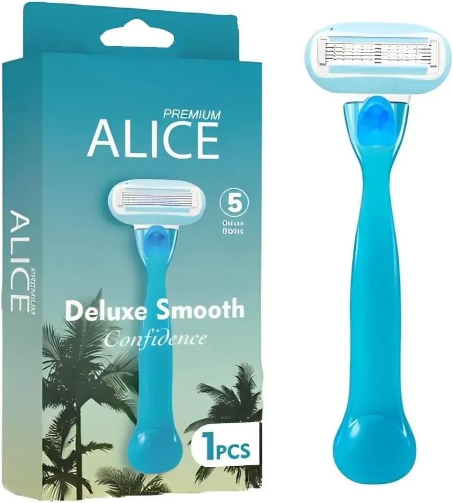 [alice-razor-delouxe5] اليس بريميوم شفرات حلاقة للنساء برأس محوري 1 قطعة