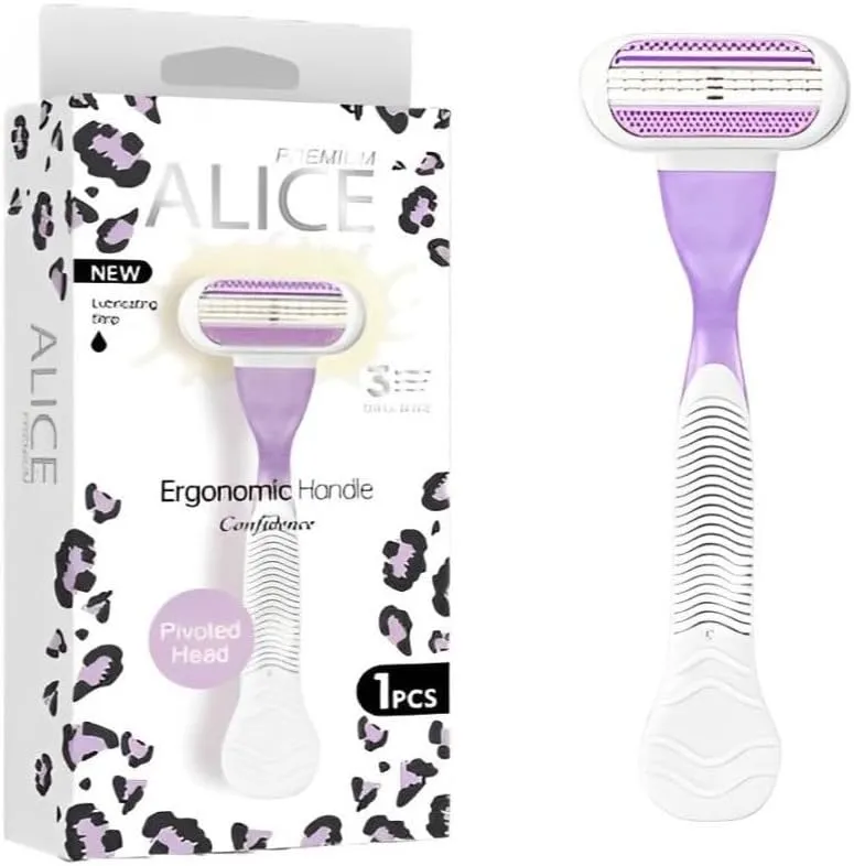 Alice Premium Razor For Women New Lubricating Strip 1 Piece