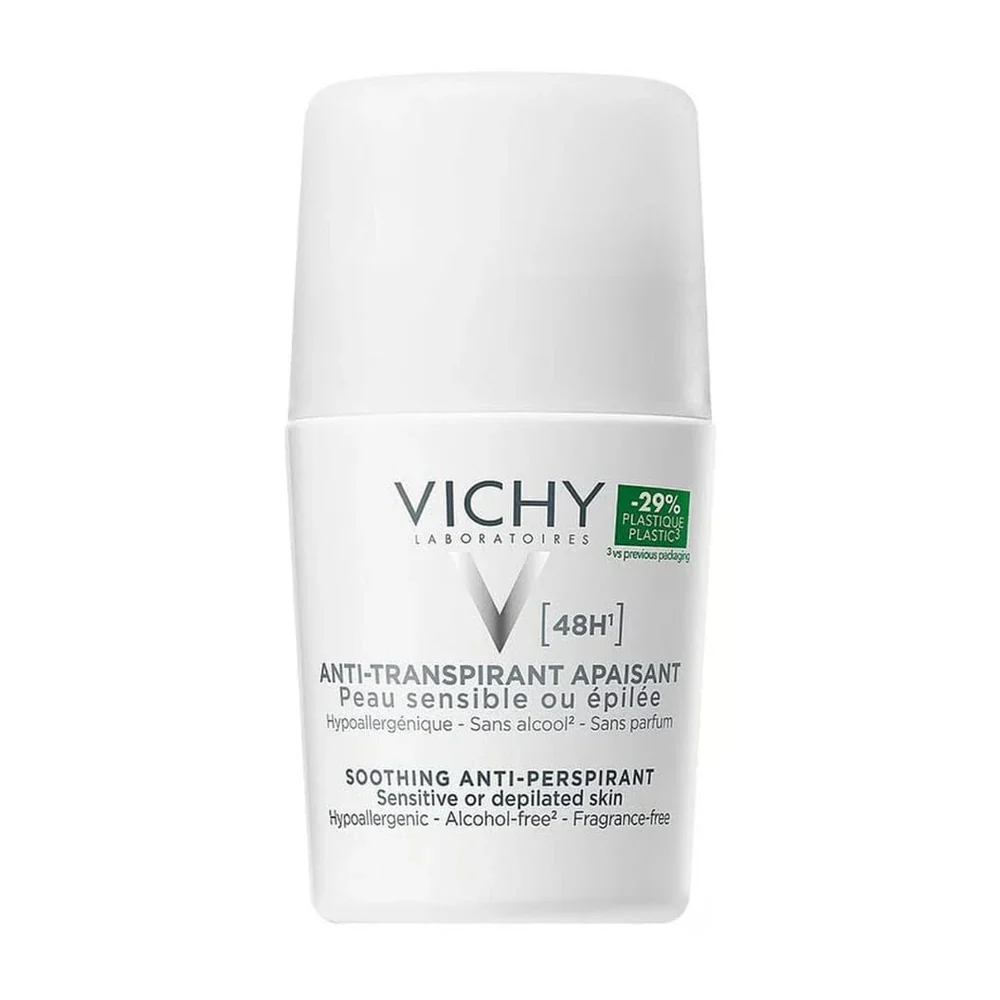[Vichy-rollin-senitive50] فيشي مزيل العرق ابيض للبشرة الحساسة لمدة 48 ساعة  50مل