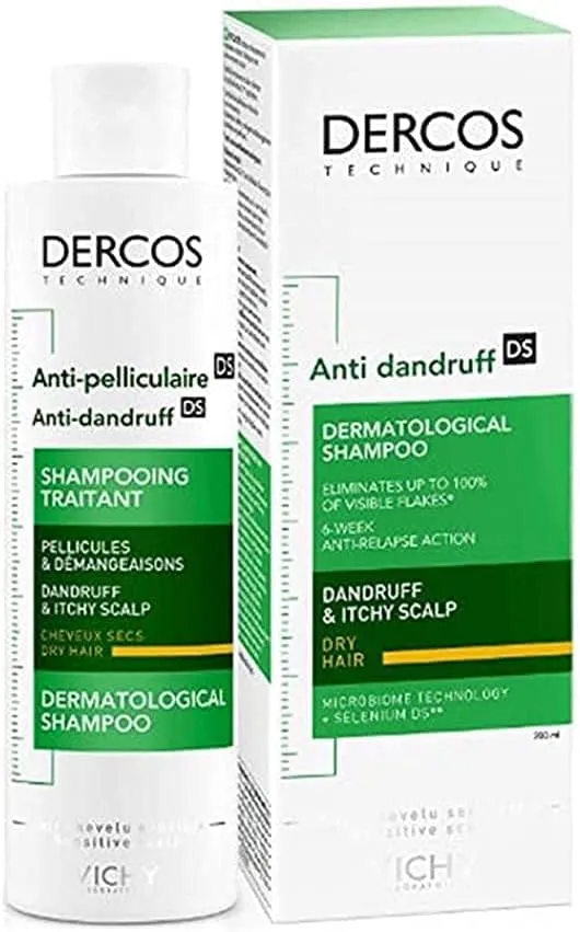 [Dercos-sh-antidanaruff200] Vichy Dercos Anti-Dandruff DS dermatological shampoo dandruff & itchy scalp 200 ML