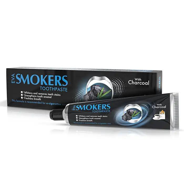 [eva-smokers-charcoal50] Eva Smokers Cleansing ToothPaste With Charcoal 50 gm
