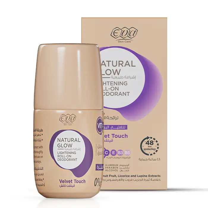[eva-deodorant-velvet60] إيڤا ول اون مزيل لرائحه العرق لتفتيح البشرة " ڤيلڤت تاتش " لإشراقة طبيعية 60 جرام