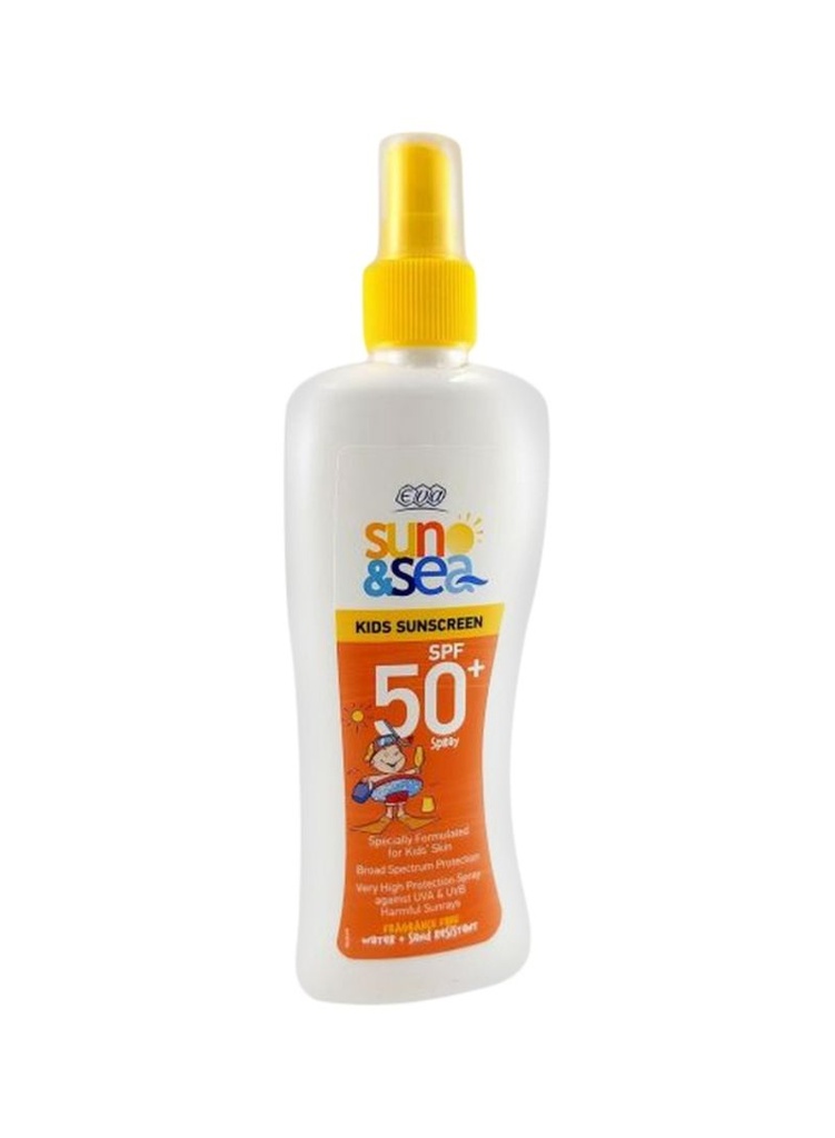 [eva-sunscreen-kidsspray200] إيڤا صن أند سى سبراى واقى من اشعة الشمس للاطفال بمعامل حماية ( +50 ) 200 مل