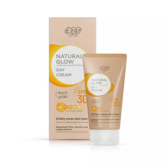 [eva-cream-dayspf50] إيڤا كريم نهارﯤ بعامل حماية ( 30 ) لإشراقة طبيعية 50 جم  
