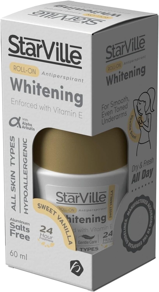 [starville-roll-vanilla60] Starville Whitening Roll On Sweet Vanilla 60 ML