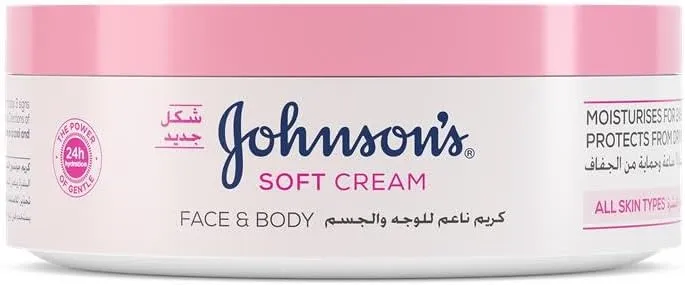 [Johnson-cream-face100] جونسون كريم الوجه والجسم 24 ساعة ترطيب ناعم (100 مل)