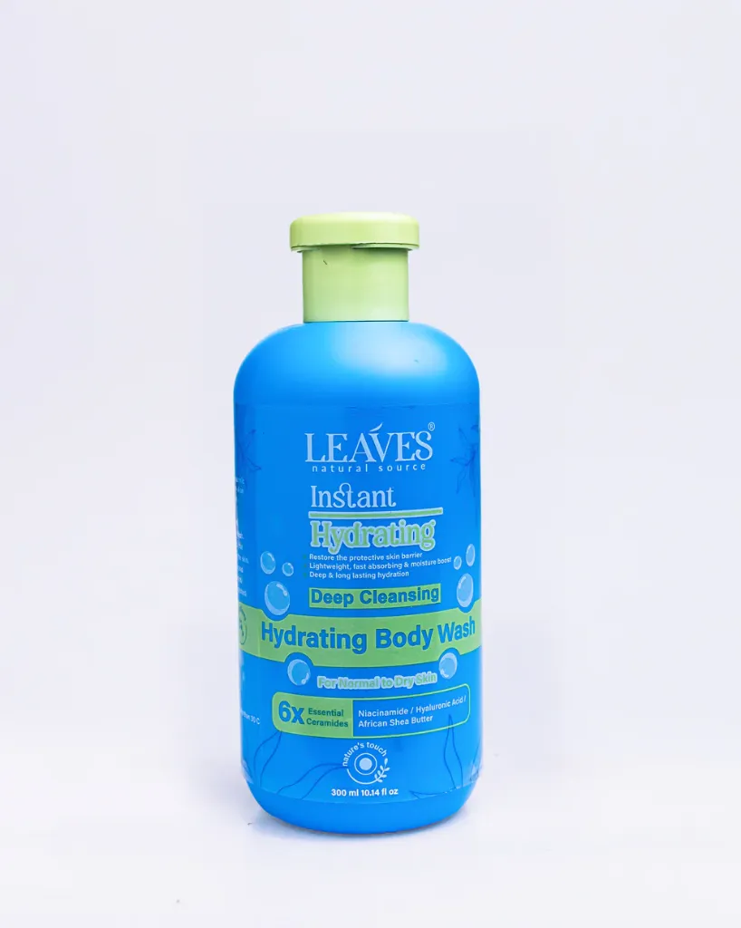 [leaves-cleans-wash300] Leaves Hydrating Body Wash Deep Cleansing with Instant Hydration up to 72 Hours 300 ML