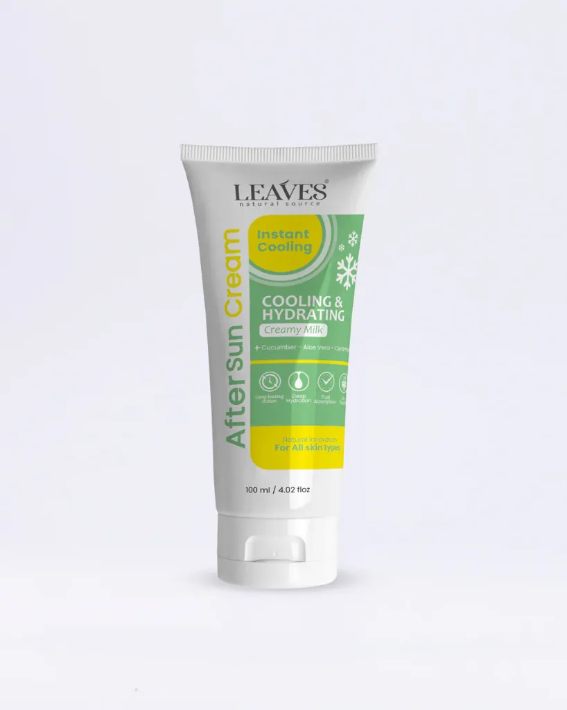[leaves-sunscreen-aftersun100] ليفز- أفتر صن - مرطب ومعالج لحروق الشمس 100 مل
