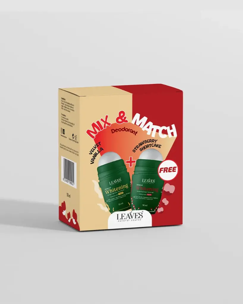 [leaves-roll-vanilla&strawberry] Leaves deodorant Box warm vanilla & strawberry shortcake