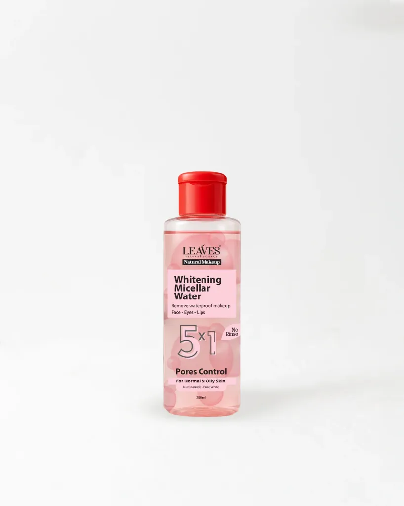 [leaves-micellar-5in1] Leaves micellar water 5 in 1 Makeup Remover & Skin Lightener 200 ML for normal & oily skin